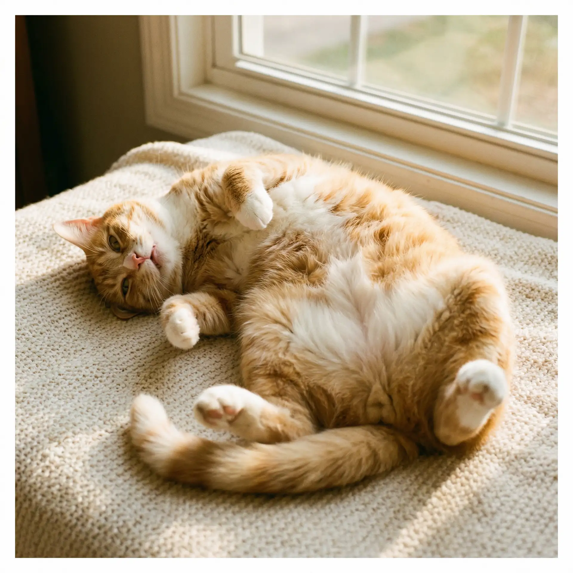猫咪仰躺露出肚皮 - 少妇喷水